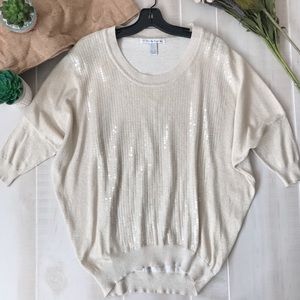 Love by Design sequin tunic top half sleeve sz M